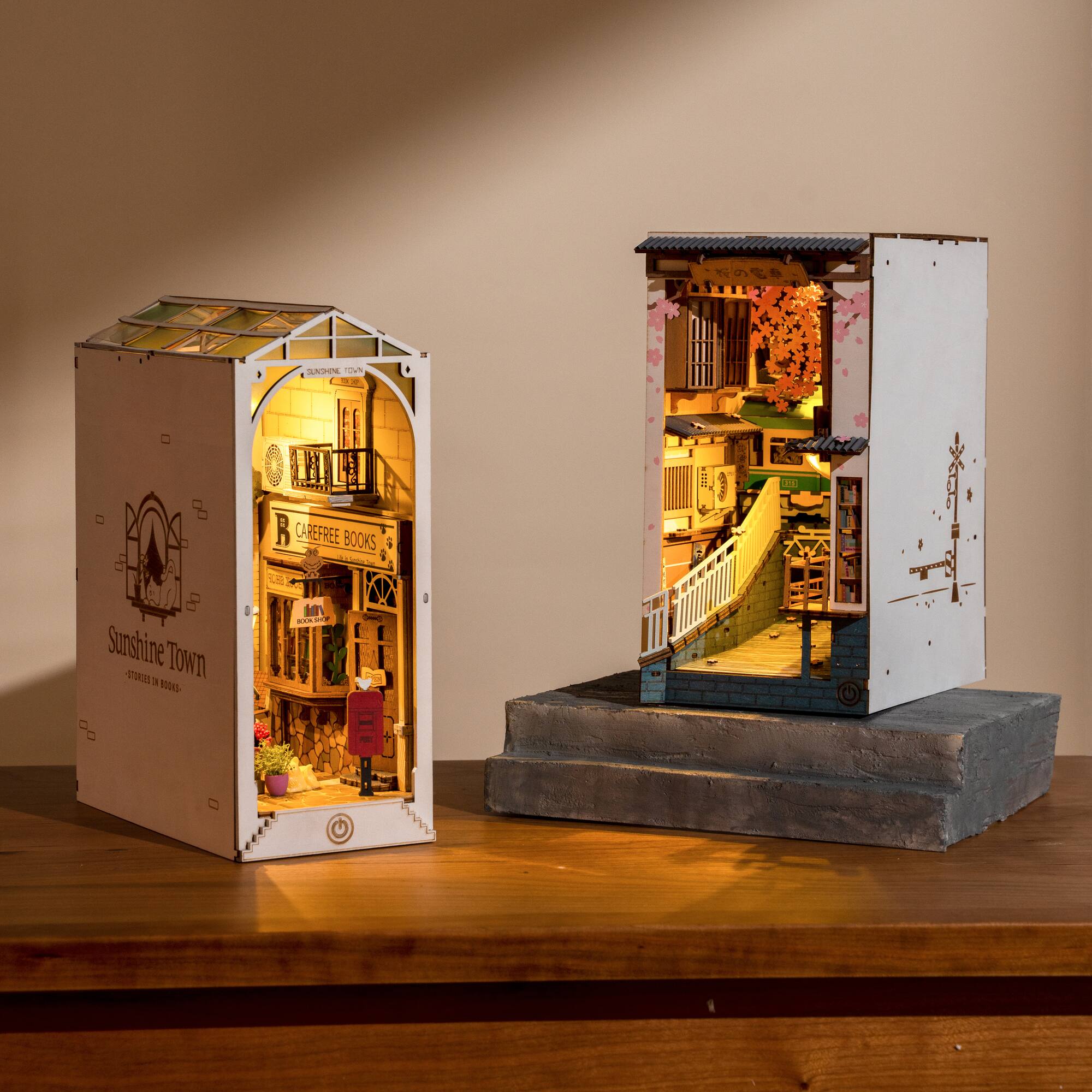 Rolife® Sunshine Town DIY Book Nook Shelf Insert Kit
